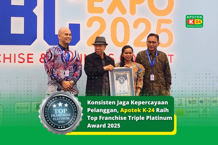 Apotek K-24 Raih Top Franchise Triple Platinum Award 2025